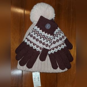 Pom Hat with Gloves
